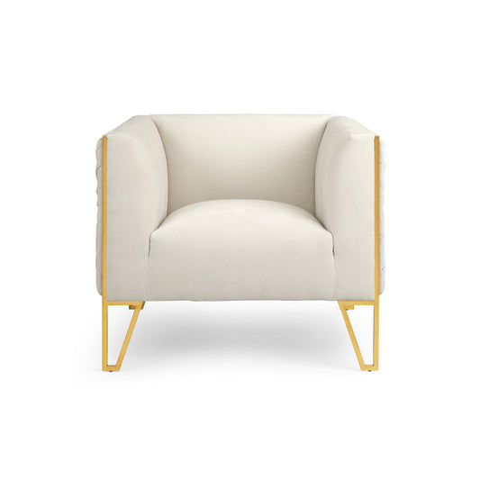 Truro Gold Accent Chair: Contessa Vanilla