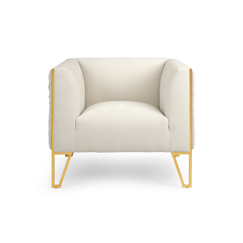 Truro Gold Accent Chair: Contessa Vanilla