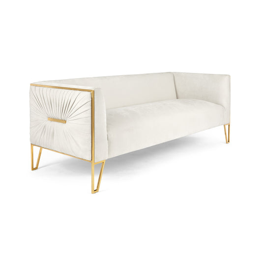 Truro Gold Sofa: Vanilla Fabric
