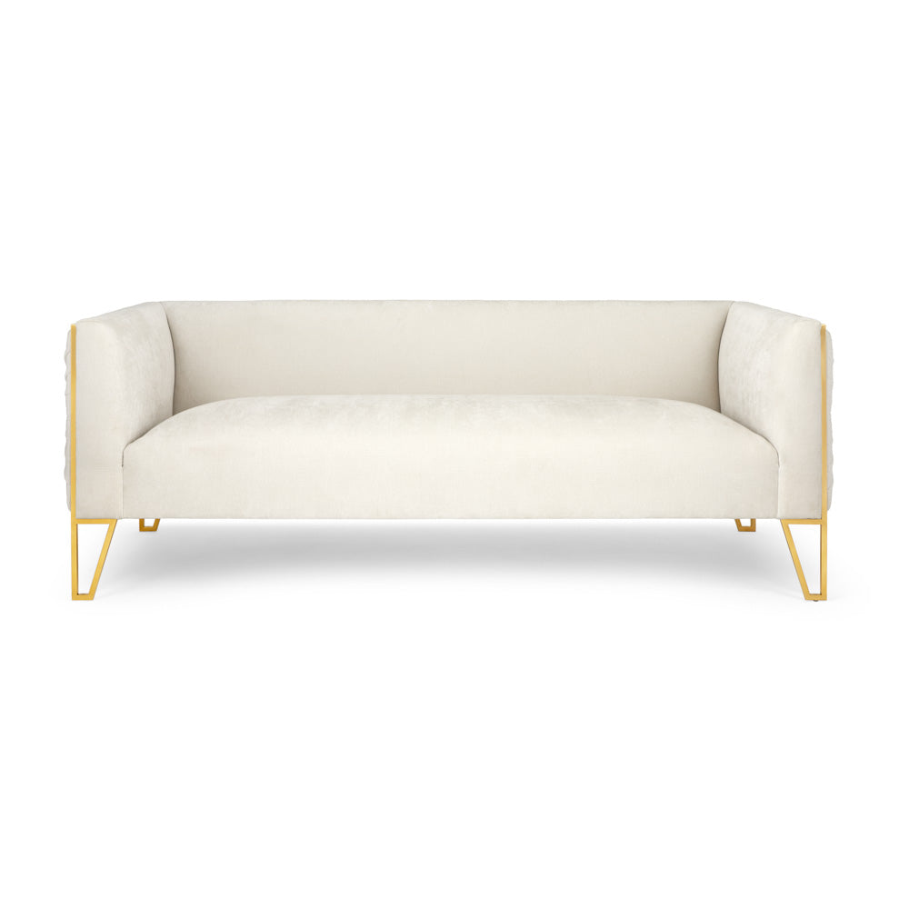 Truro Gold Sofa: Vanilla Fabric