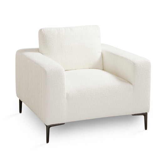 Franco Accent Chair: White Boucle