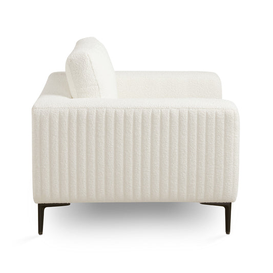 Franco Accent Chair: White Boucle
